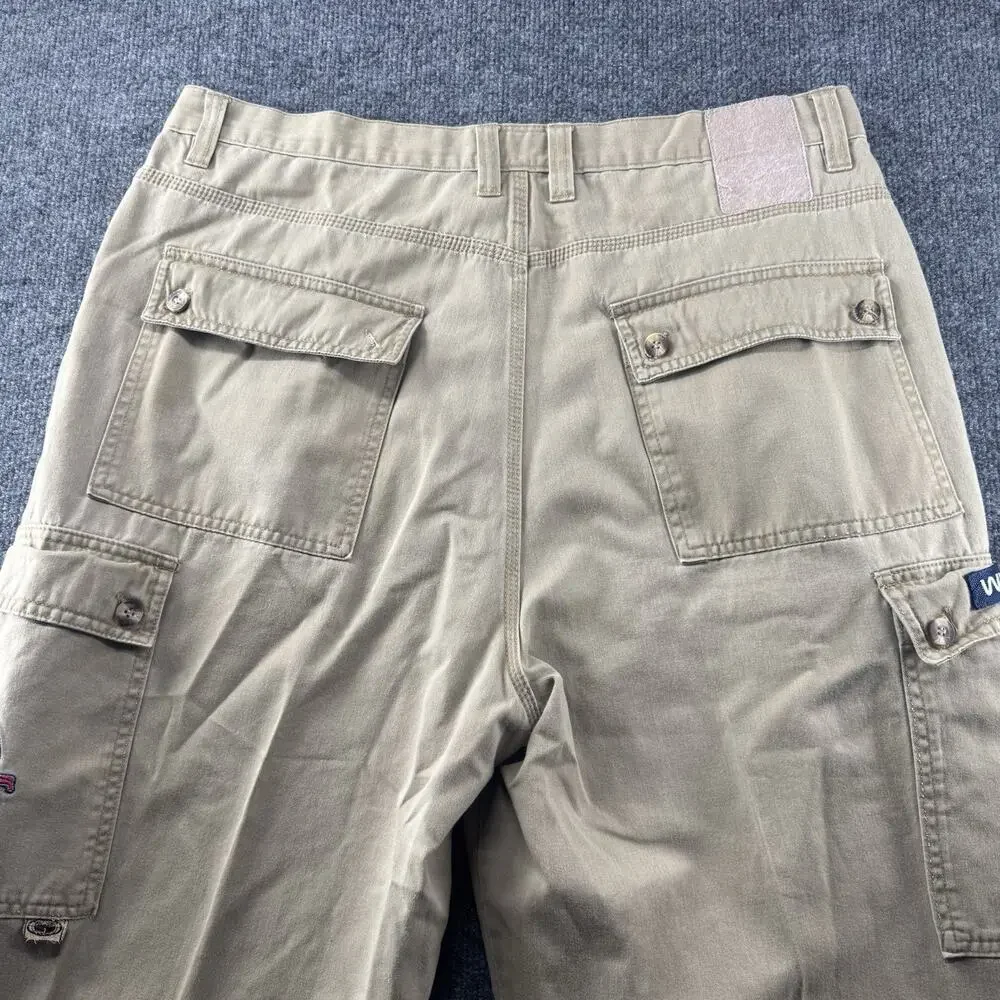 Vintage Wu Wear Jeans WuTang Pants Khaki Baggy Cargo Pants Streetwear 36x32 Rare - Picture 7 of 14
